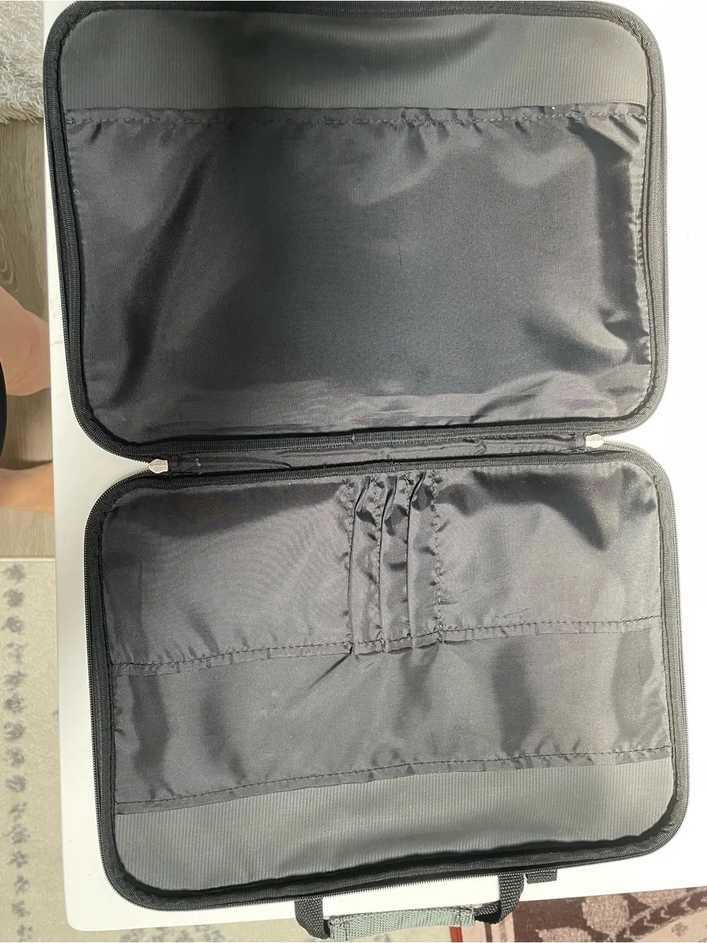 Black Leather Laptop Sleeve and laptop bag